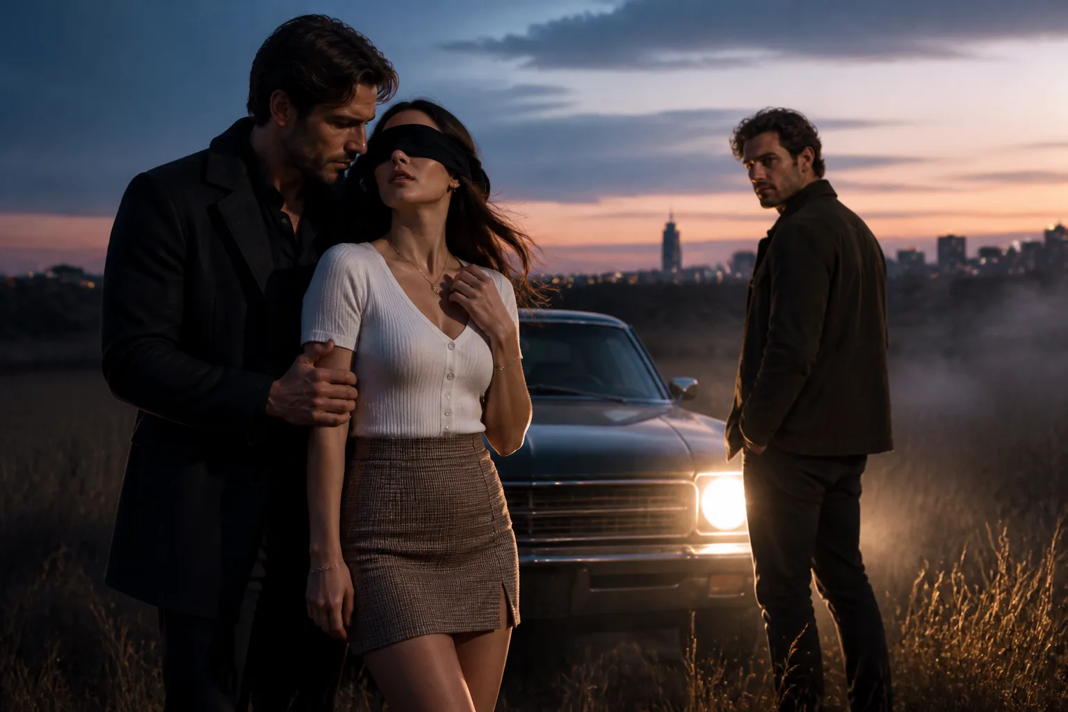 Erotic story illustration: Andrés Blindfolded Me and Took Me to the Empty Lot