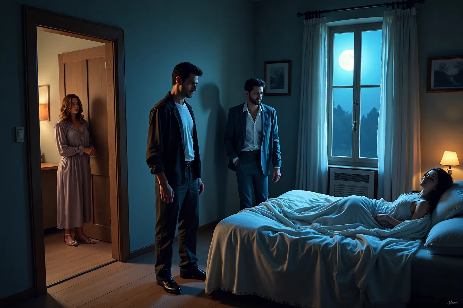 Erotic story illustration: The Swingers’ Swap That Began in the Dark