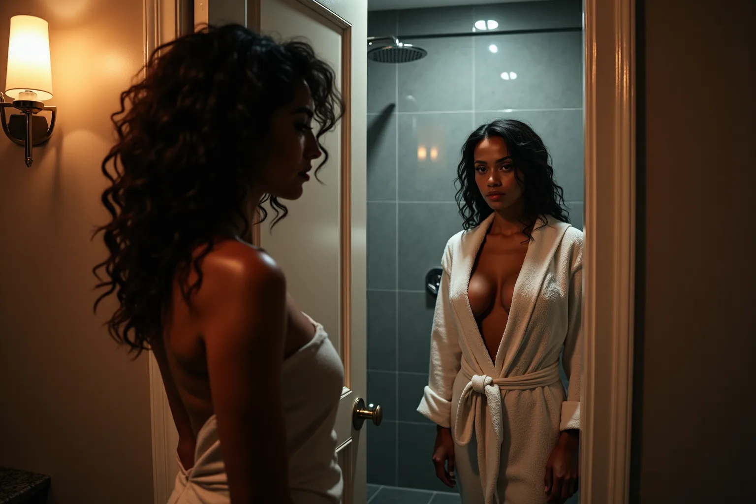 Erotic story illustration: The Partner Swap That Started in the Shower