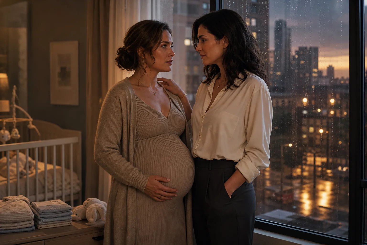 Erotic story illustration: The Massage That Awoke My Pregnant Friend