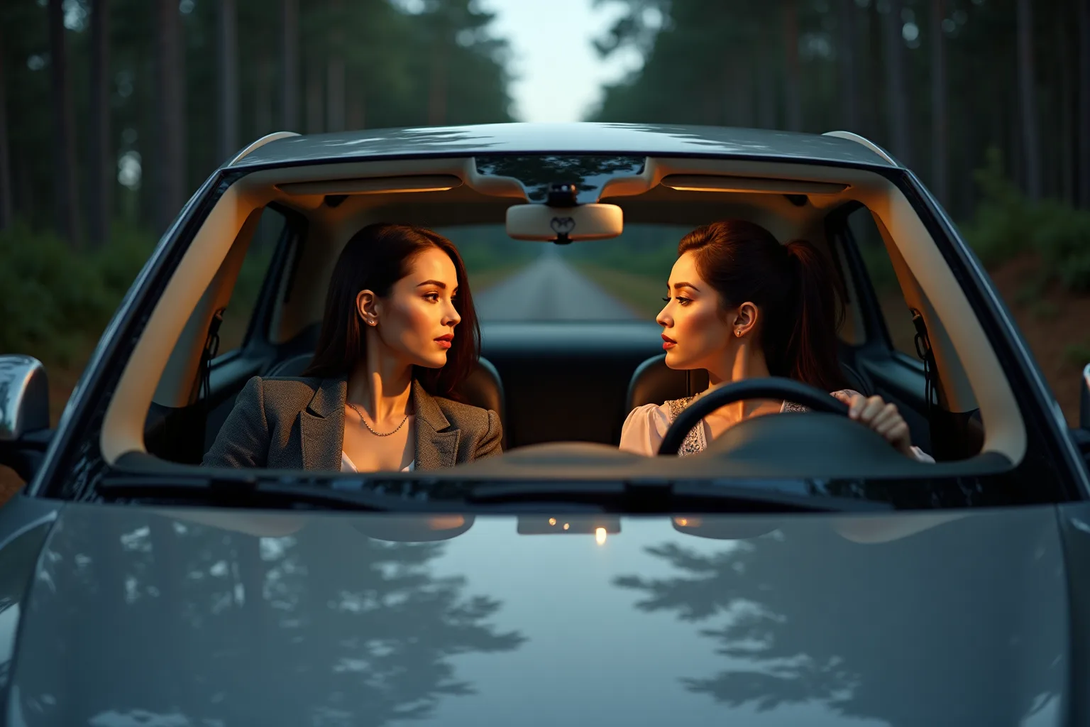 Erotic story illustration: She Stopped the Car and Desired Me Like No Other Woman Ever Had