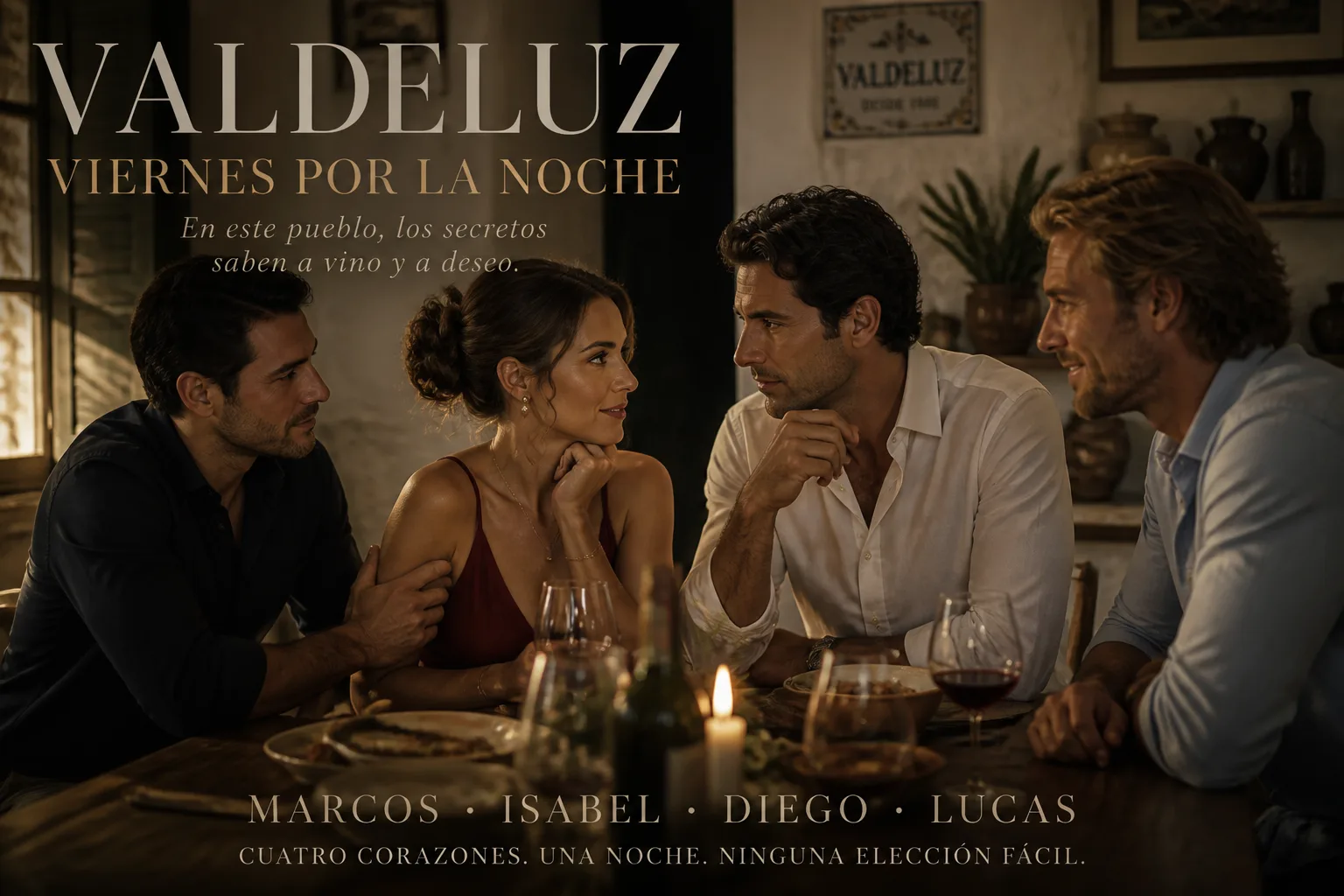 Erotic story illustration: The Friday Dinner That Ended Up Between Three Men