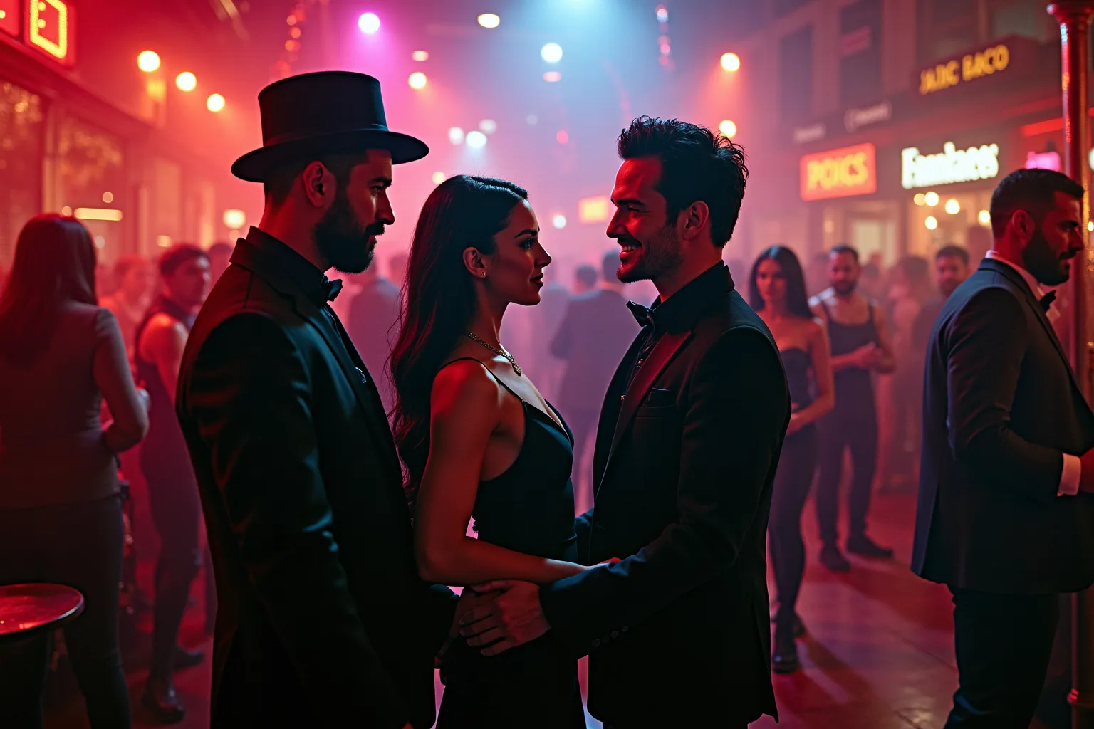 Erotic story illustration: The Carnival Night That Ended with Four at Once