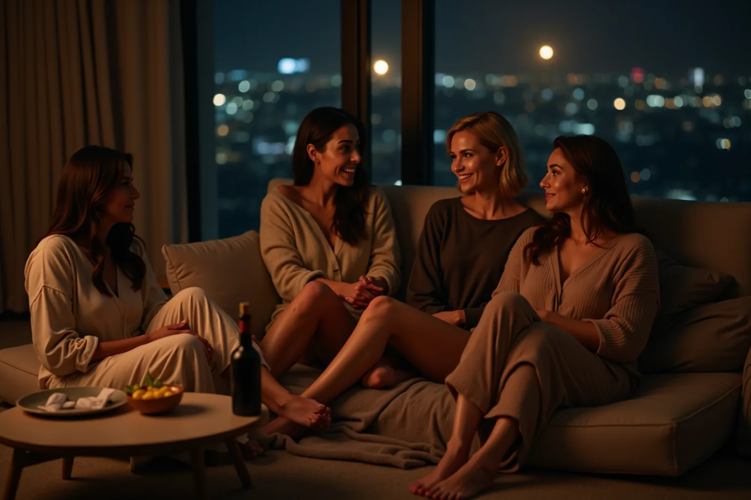 Erotic story illustration: The Sleepover with My Friends Turned into a Game Without Rules