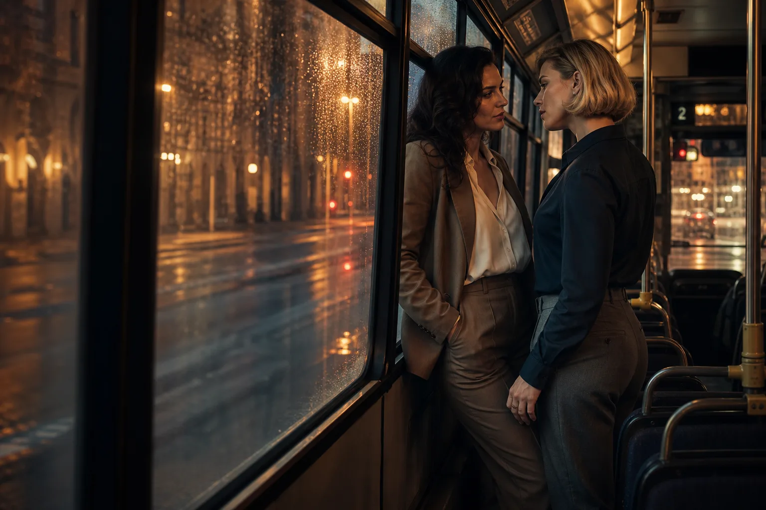 Erotic story illustration: What I Did with Renata in the Back of the Bus