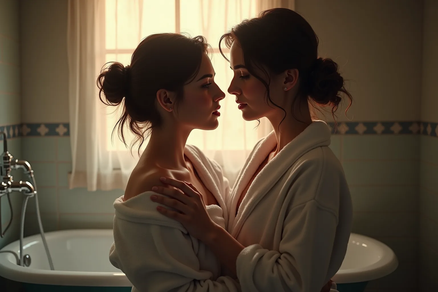 Erotic story illustration: What Happened with My Cousin in the Shower