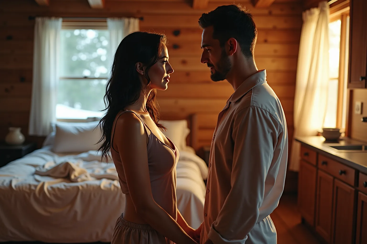 Erotic story illustration: What Happened in the Cabin on the Last Day of Vacation