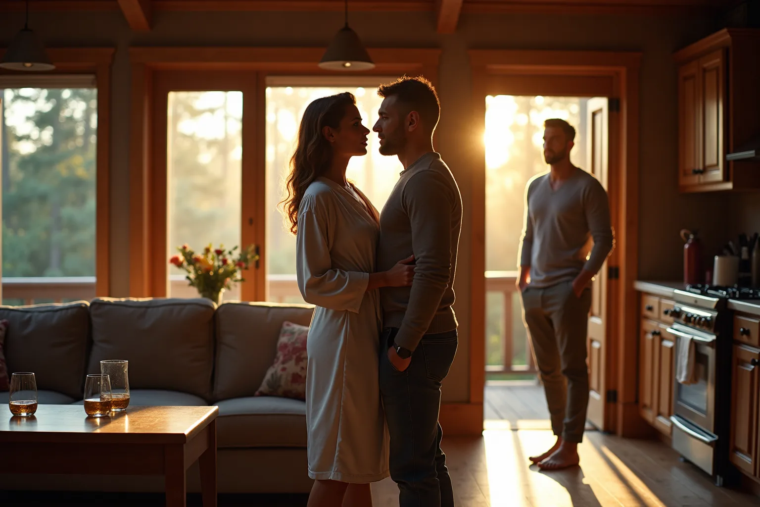 Erotic story illustration: What Happened in the Kitchen While He Slept