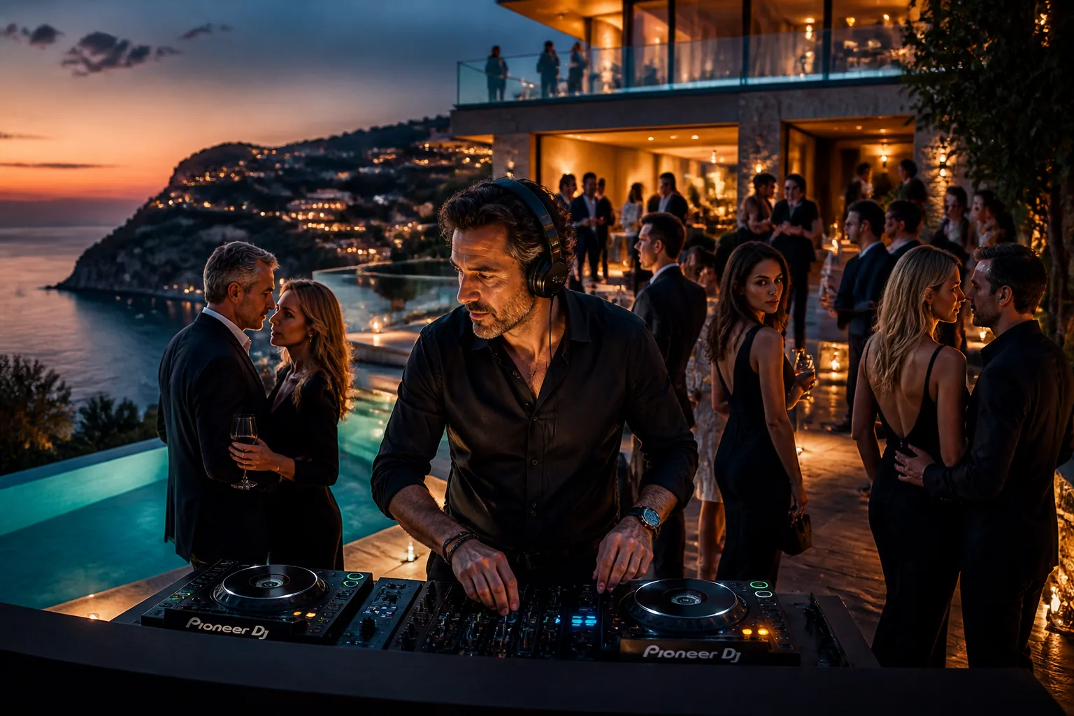 Erotic story illustration: They Hired Me as a DJ and the Party Ended in an Orgy