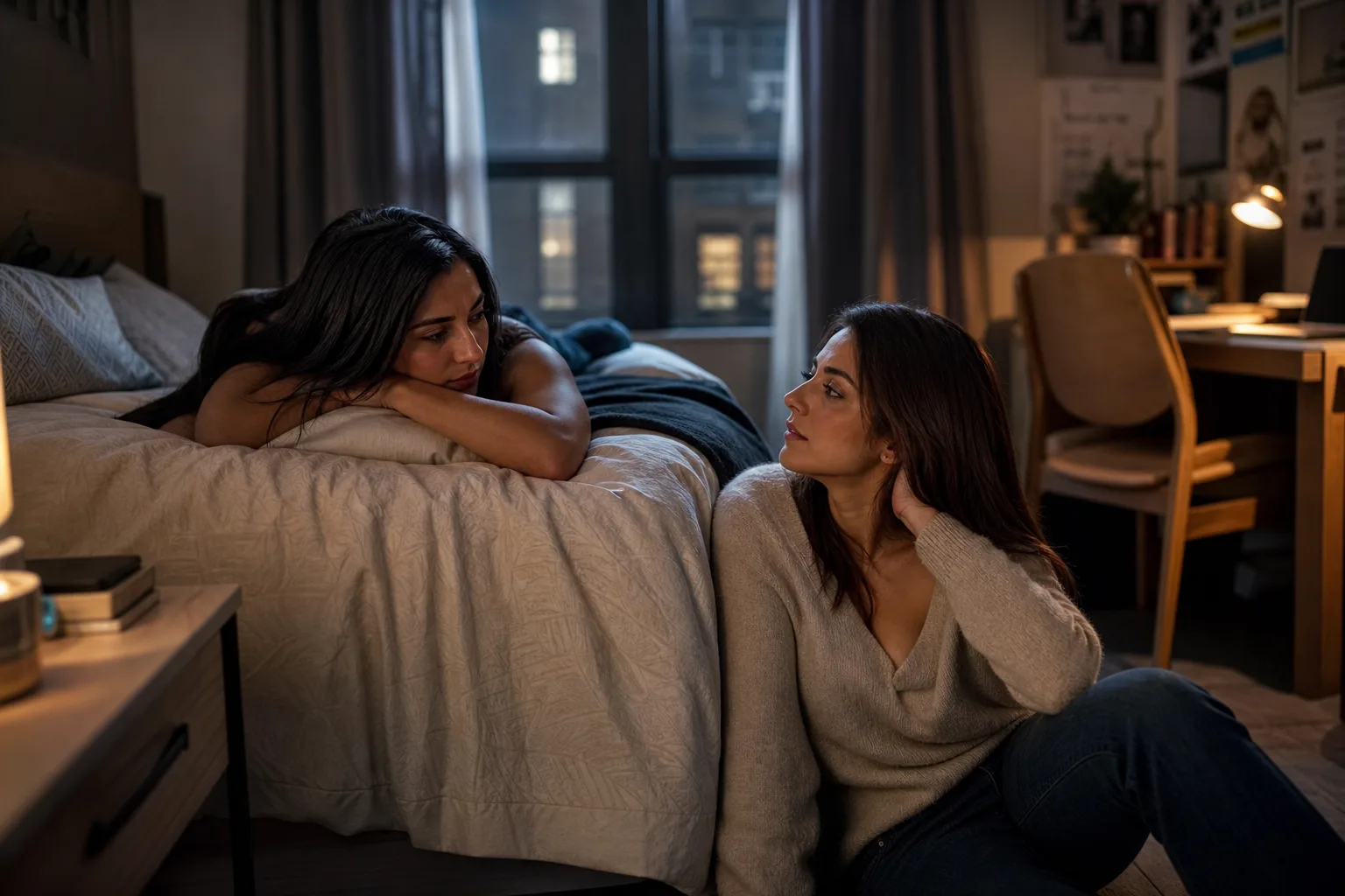 Erotic story illustration: My Roommate Thought I Was Sleeping