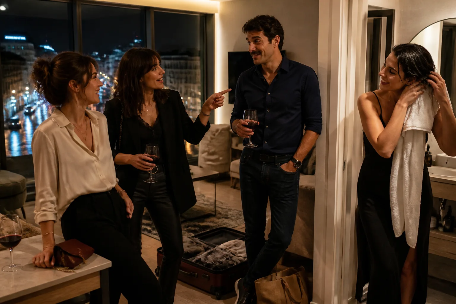 Erotic story illustration: Our Girls’ Weekend Turned Into a Threesome