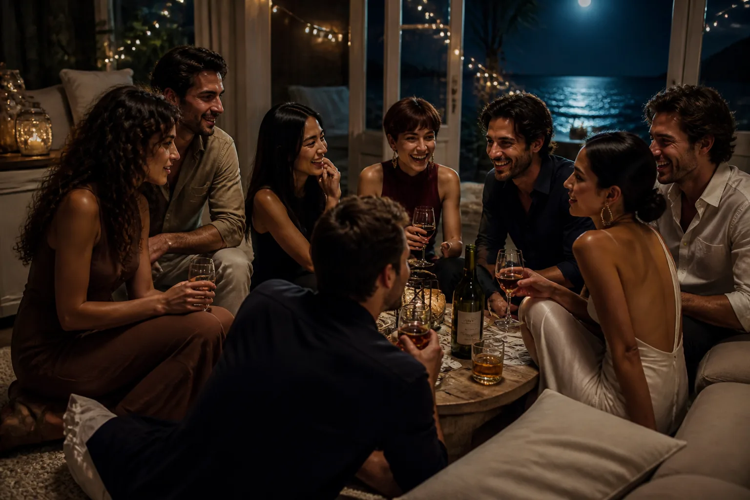 Ilustración del relato erótico: Un juego entre amigos terminó en sexo grupal