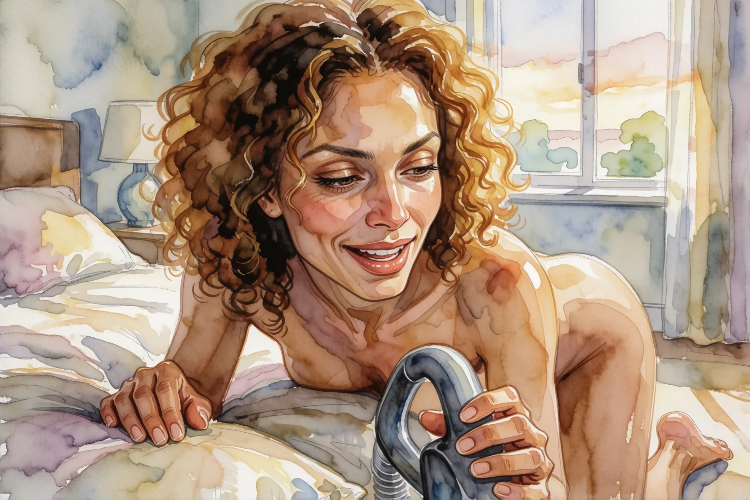 Ilustración del relato erótico: A solas en casa descubrí hasta dónde llega mi deseo
