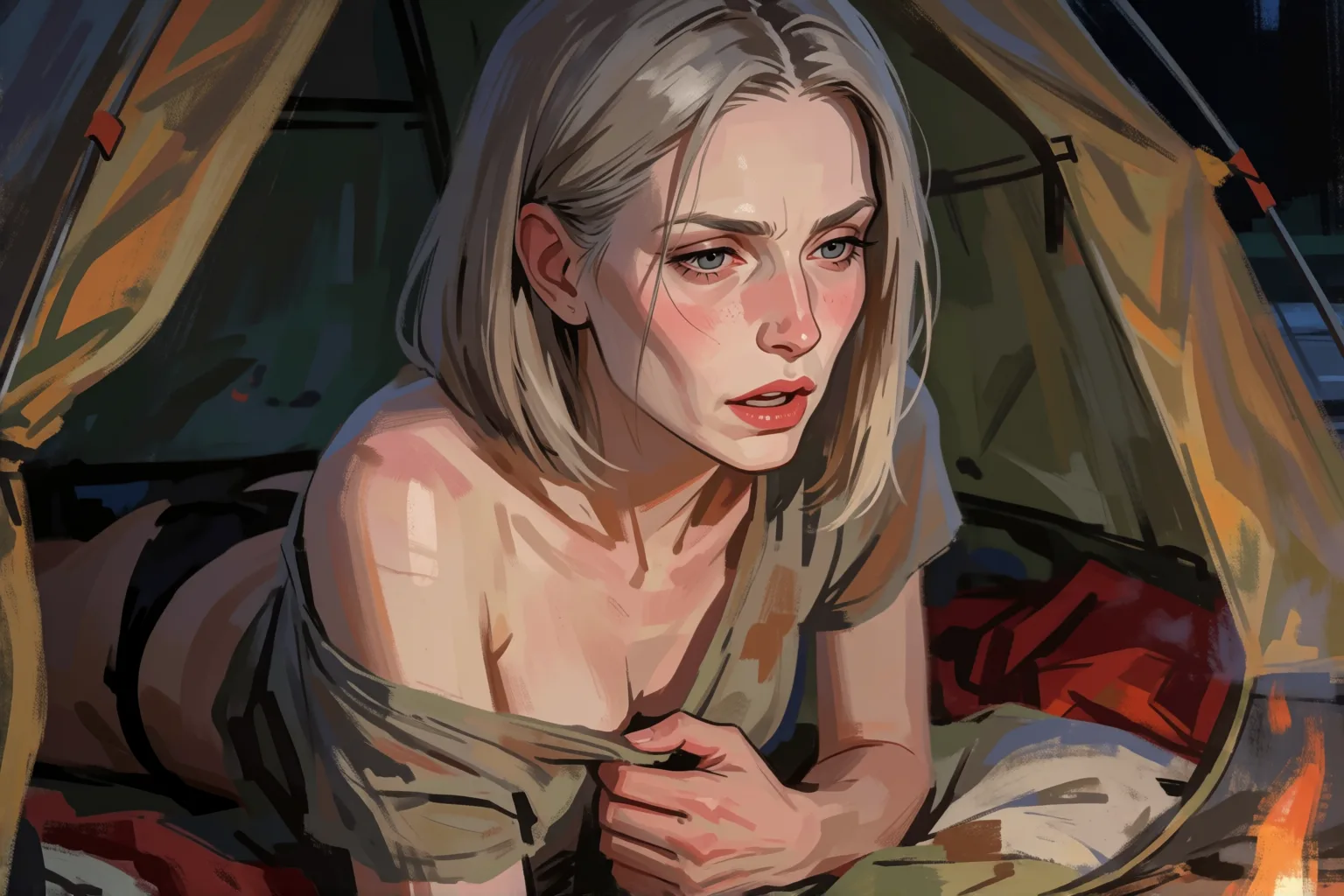 Erotic story illustration: I Agreed to Go Fishing with My Cousin and His Friend