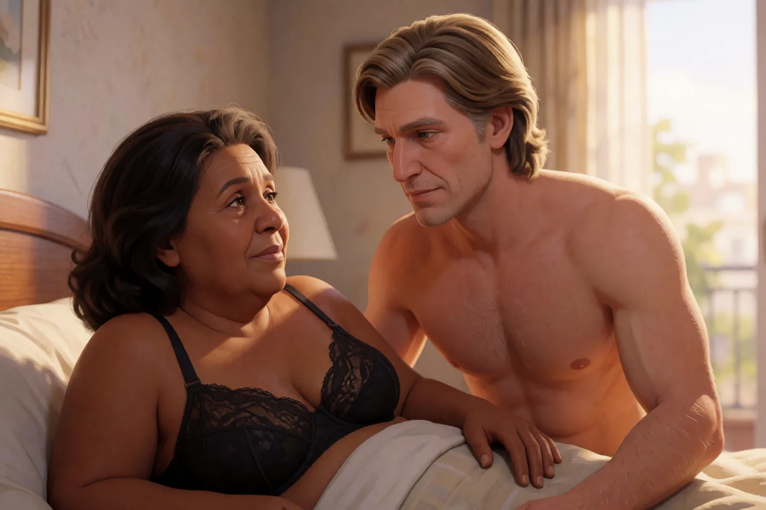 Erotic story illustration: I Accepted My Former Boss’s Offer at Sixty
