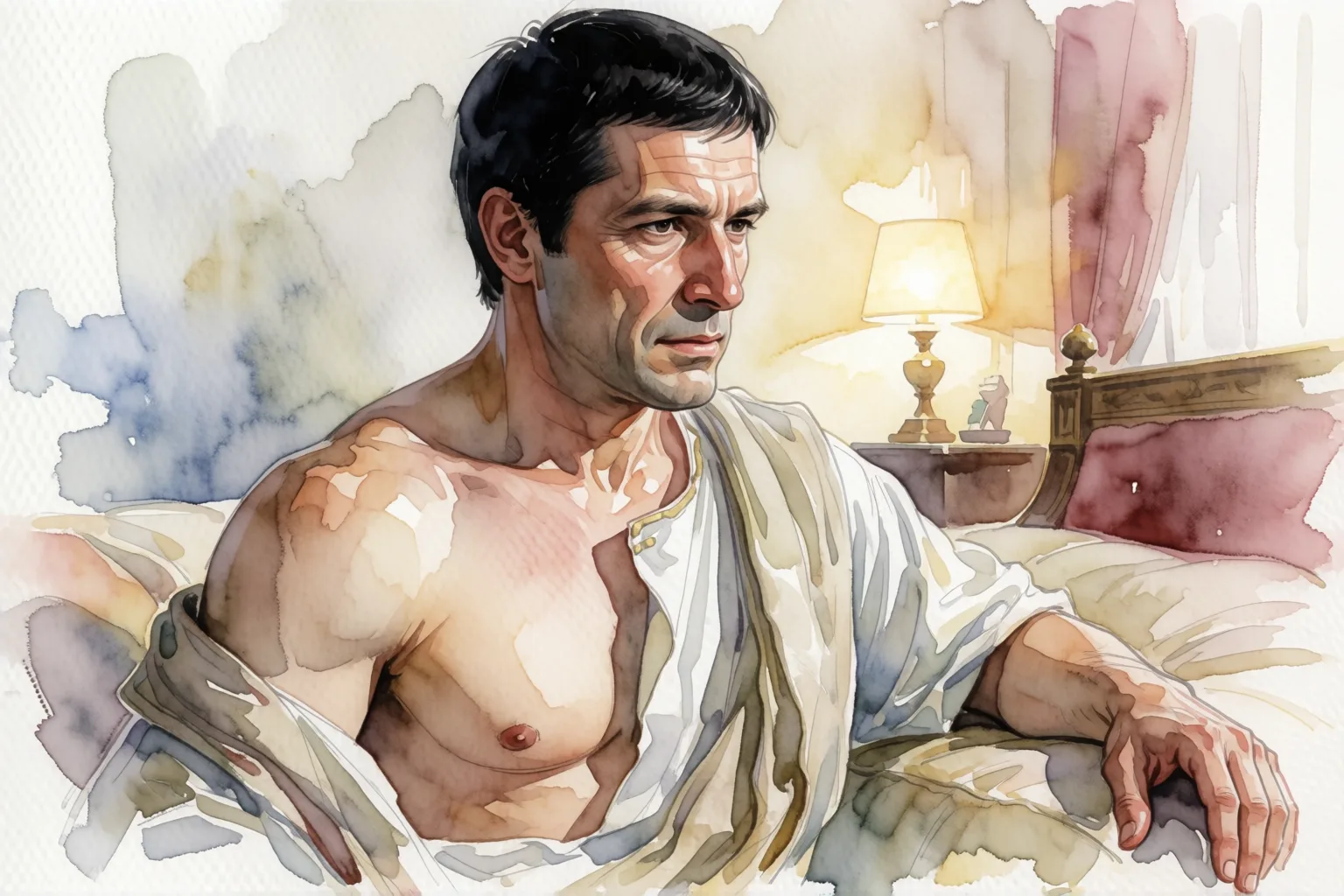 Ilustração do conto erótico: Sob a juba do ladrão, o patrício viu seu amante
