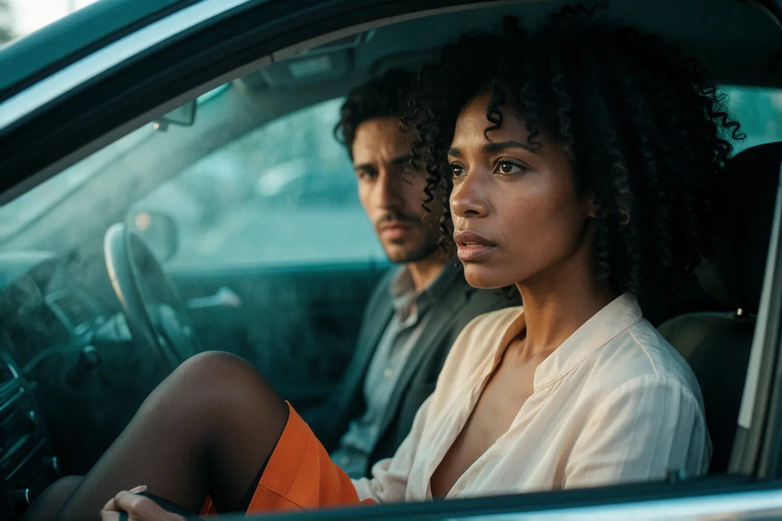 Cena 2 do conto: Quase nos pegou a namorada no estacionamento