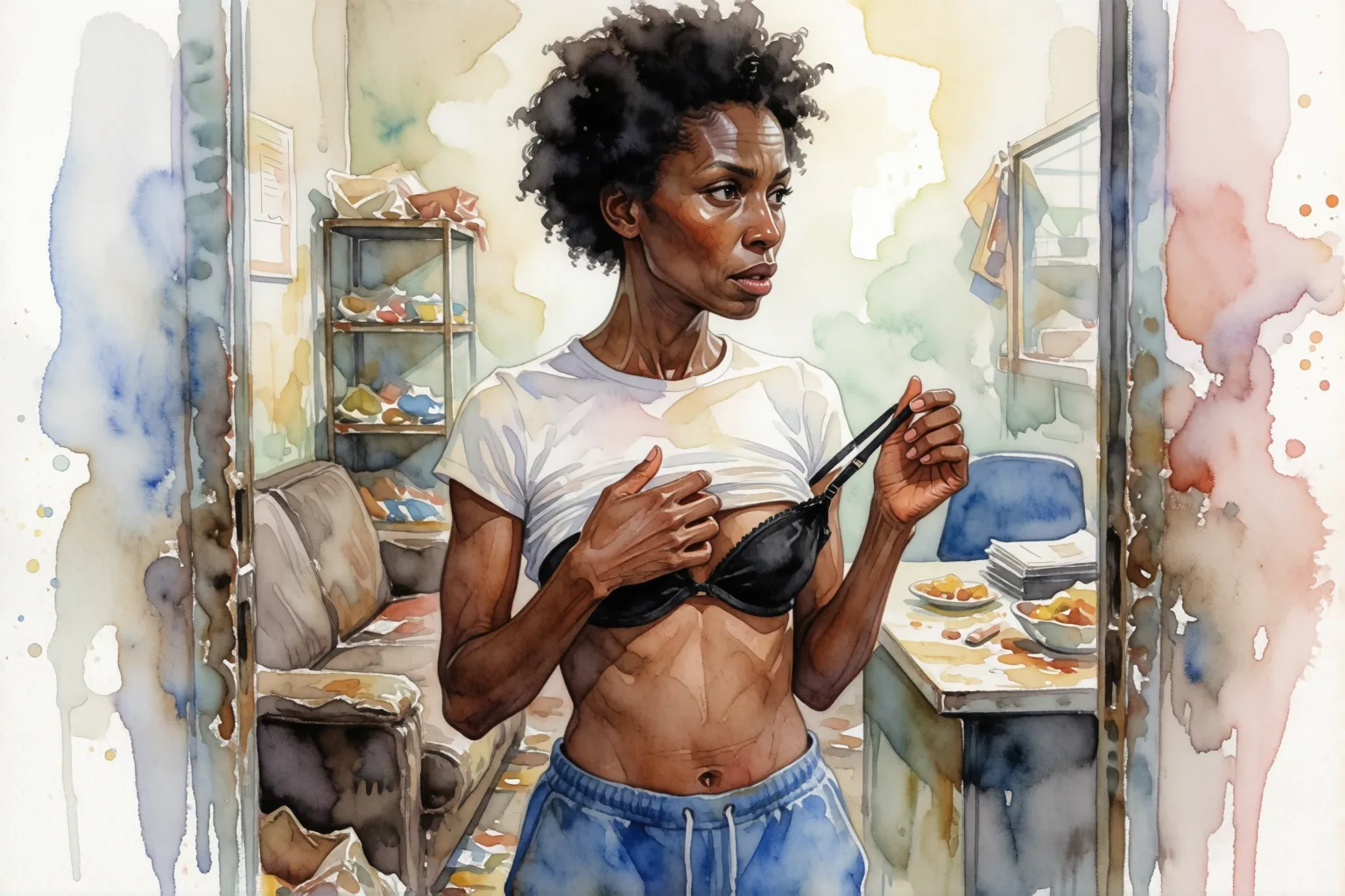 Erotic story illustration: Cintia, the Dirtiest Submissive in the Old Market
