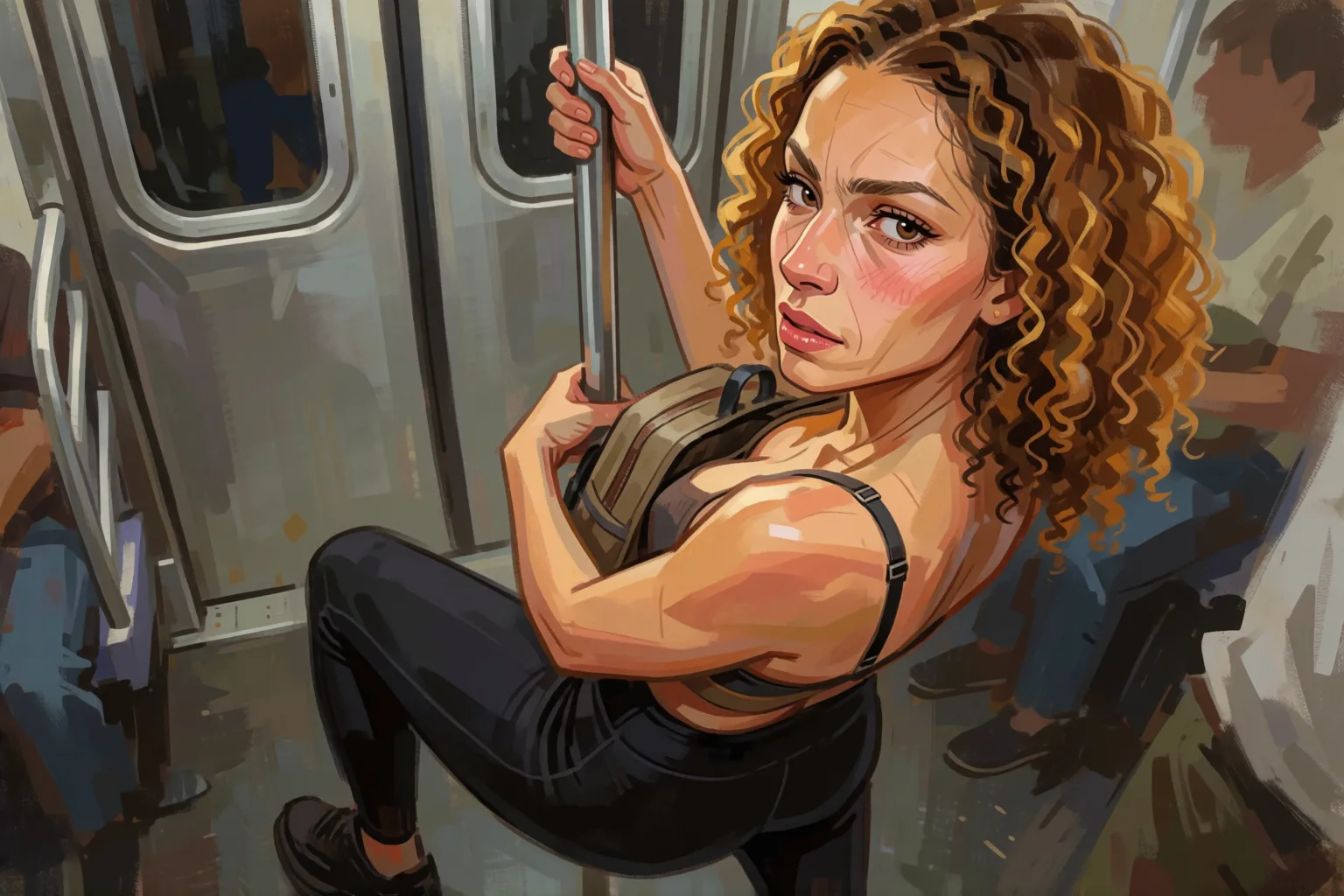 Ilustración del relato erótico: Confieso lo que busco en el metro cada mañana