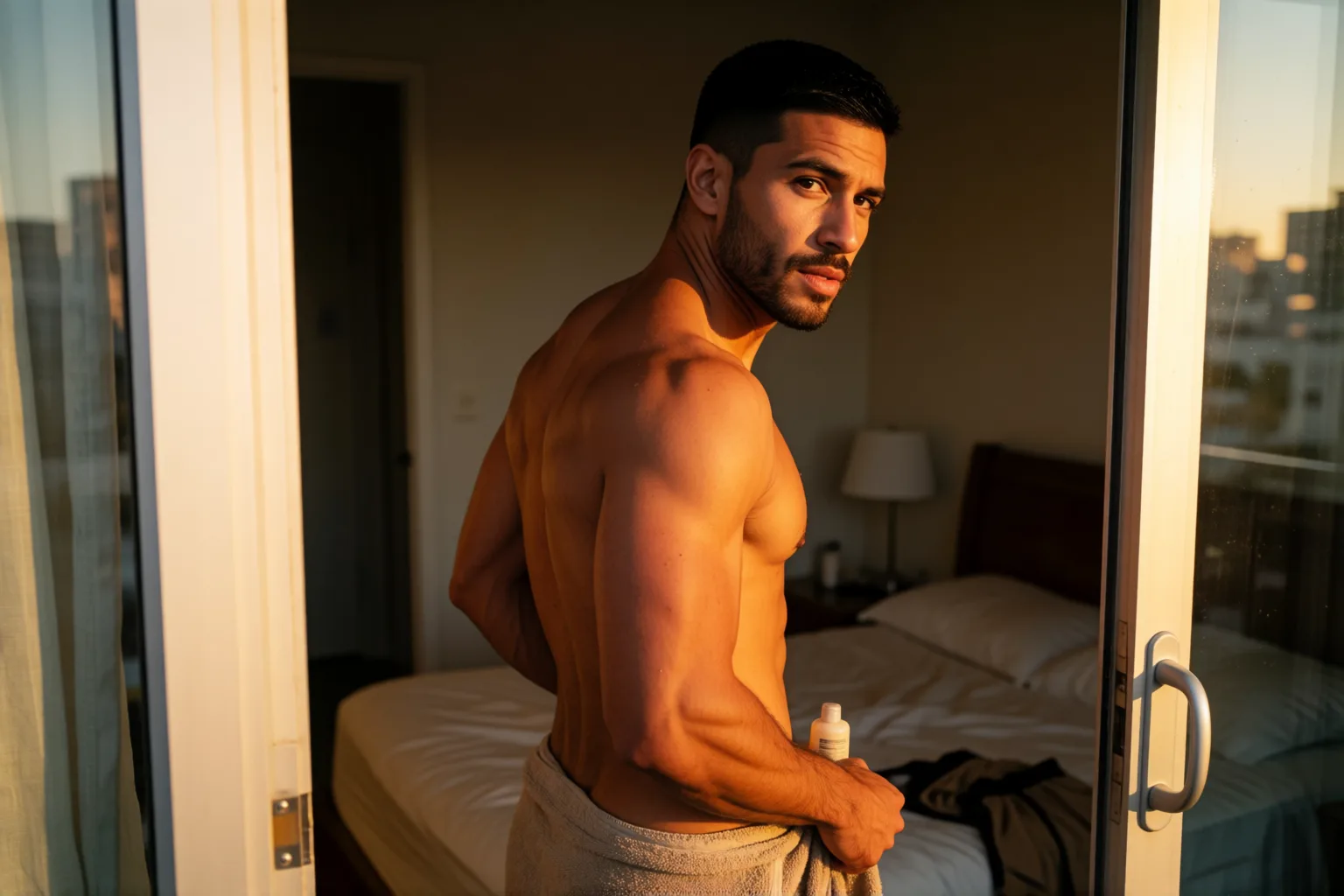 Erotic story illustration: I Turned the Coast Macho My Father Brought Home