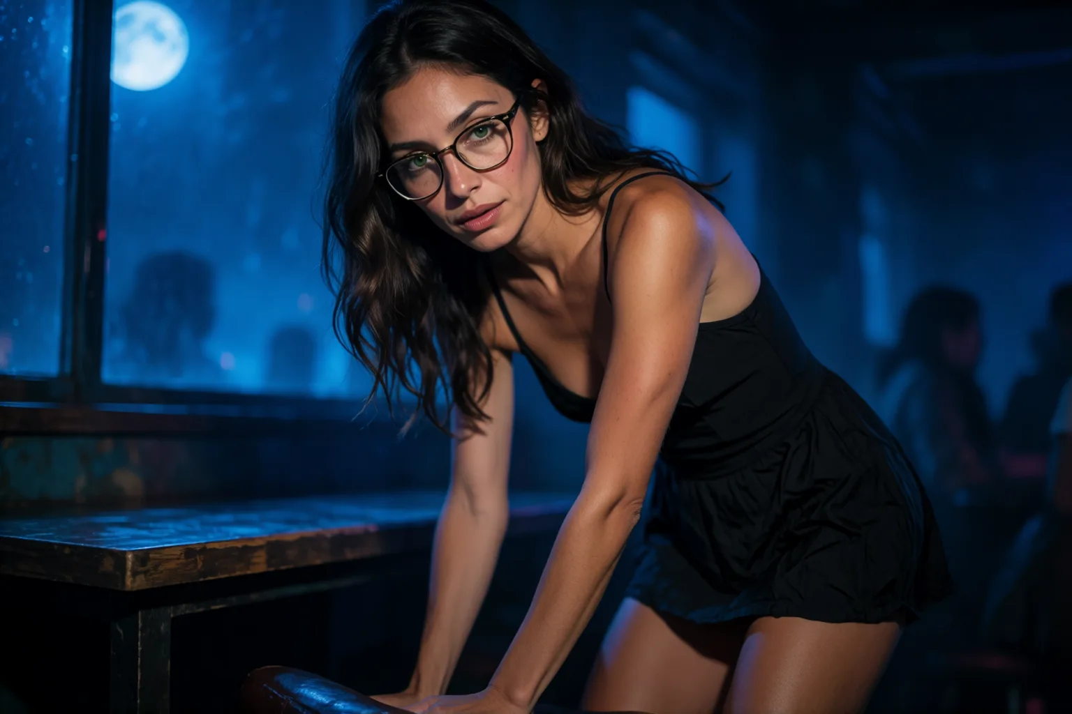 Escena 1 del relato: Dejé que me tocaran entre las mesas del bar