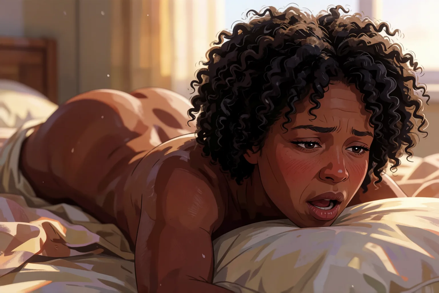 Escena 1 del relato: Desnuda en mi cama, sueño con un desconocido