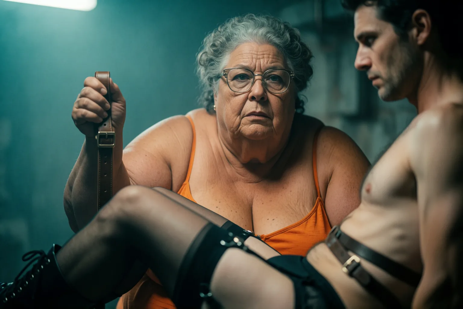 Escena 2 del relato: Desperté encadenado en el sótano de una anciana