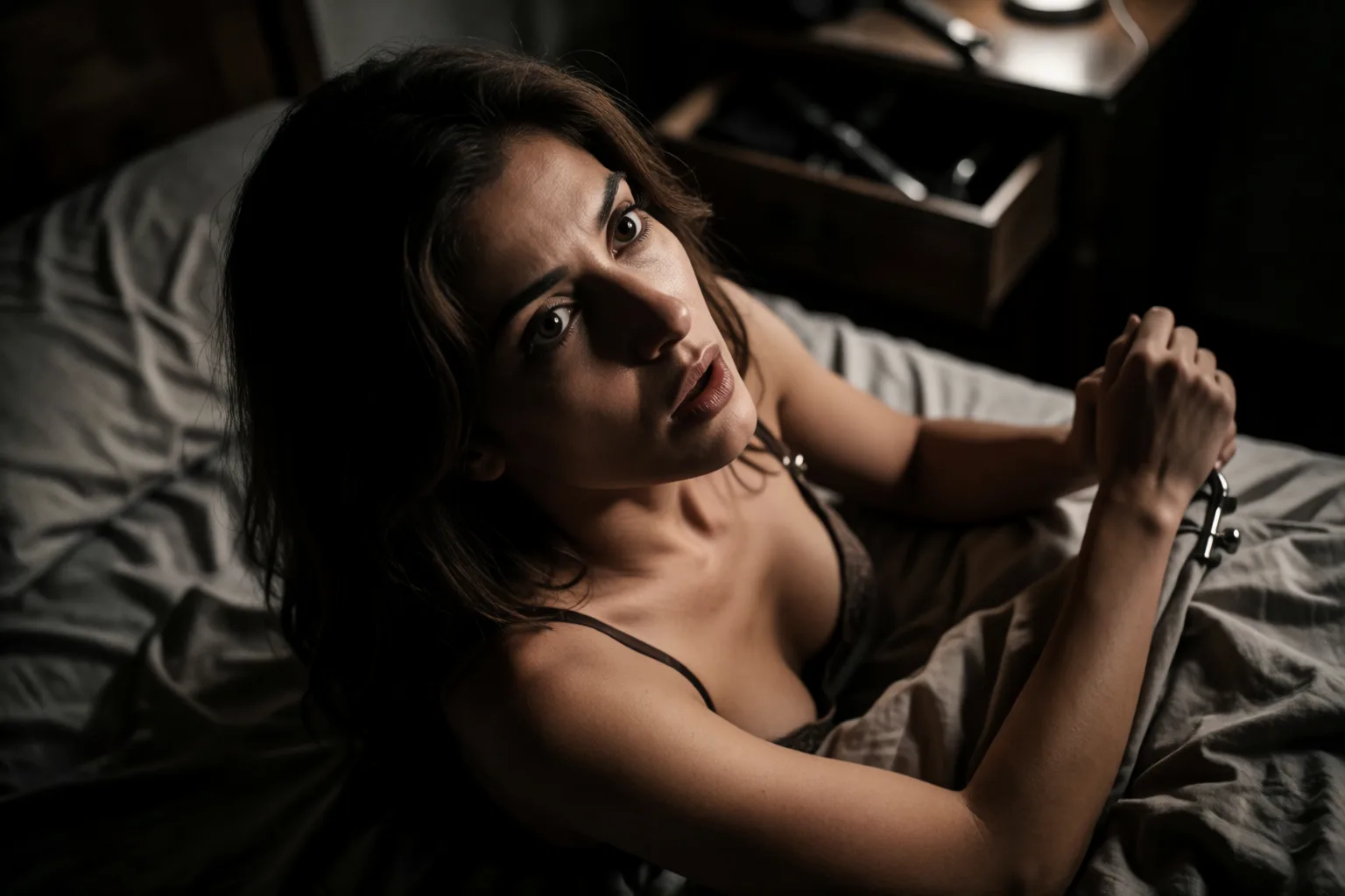 Scene 1 of the story: The Button That Controlled My Submissive Remotely