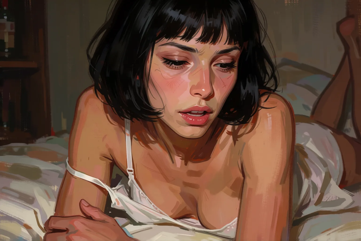 Erotic story illustration: The Toast With My Best Friend Ended Up in My Bedroom