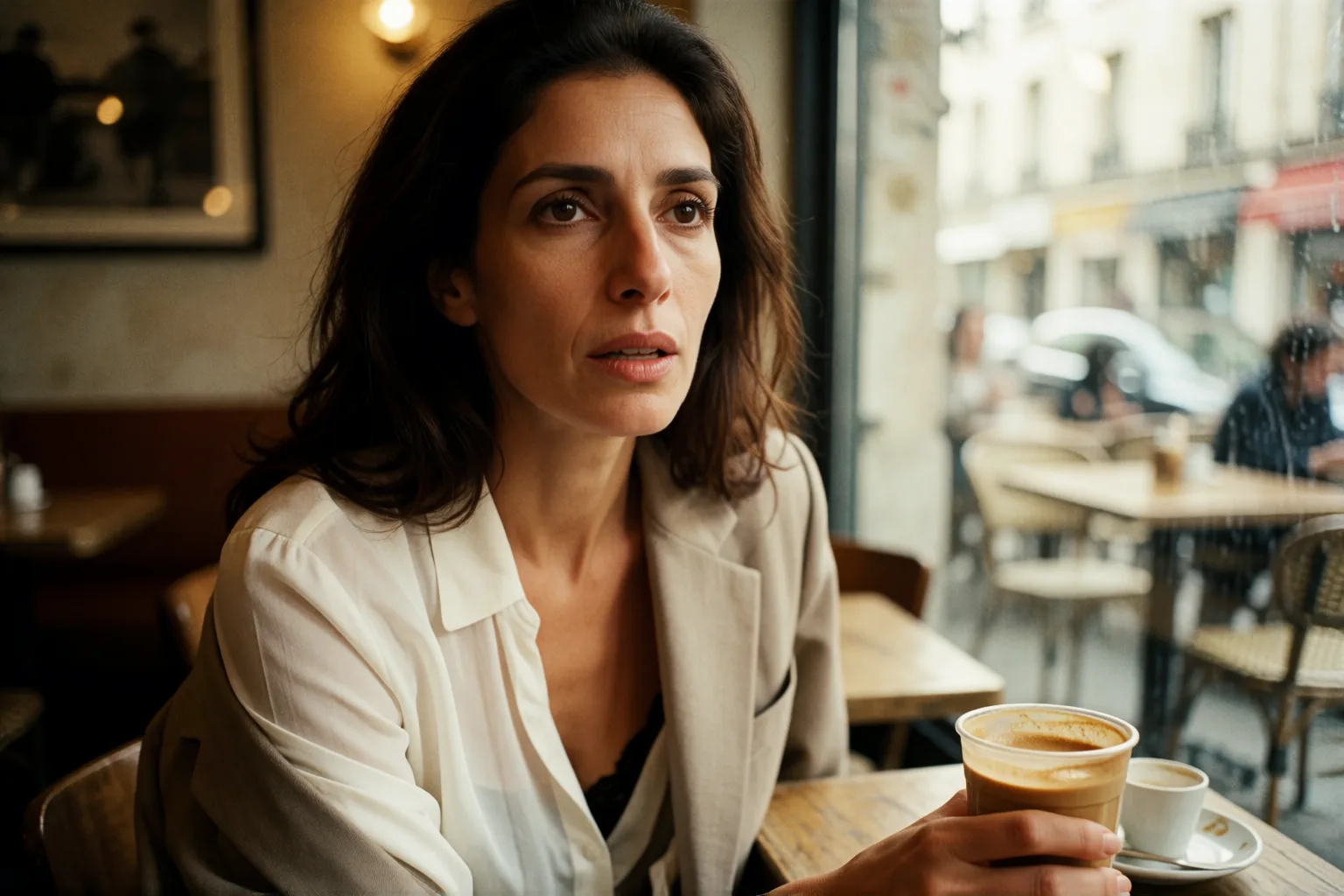 Ilustración del relato erótico: El café donde su mirada dejó de ser mía