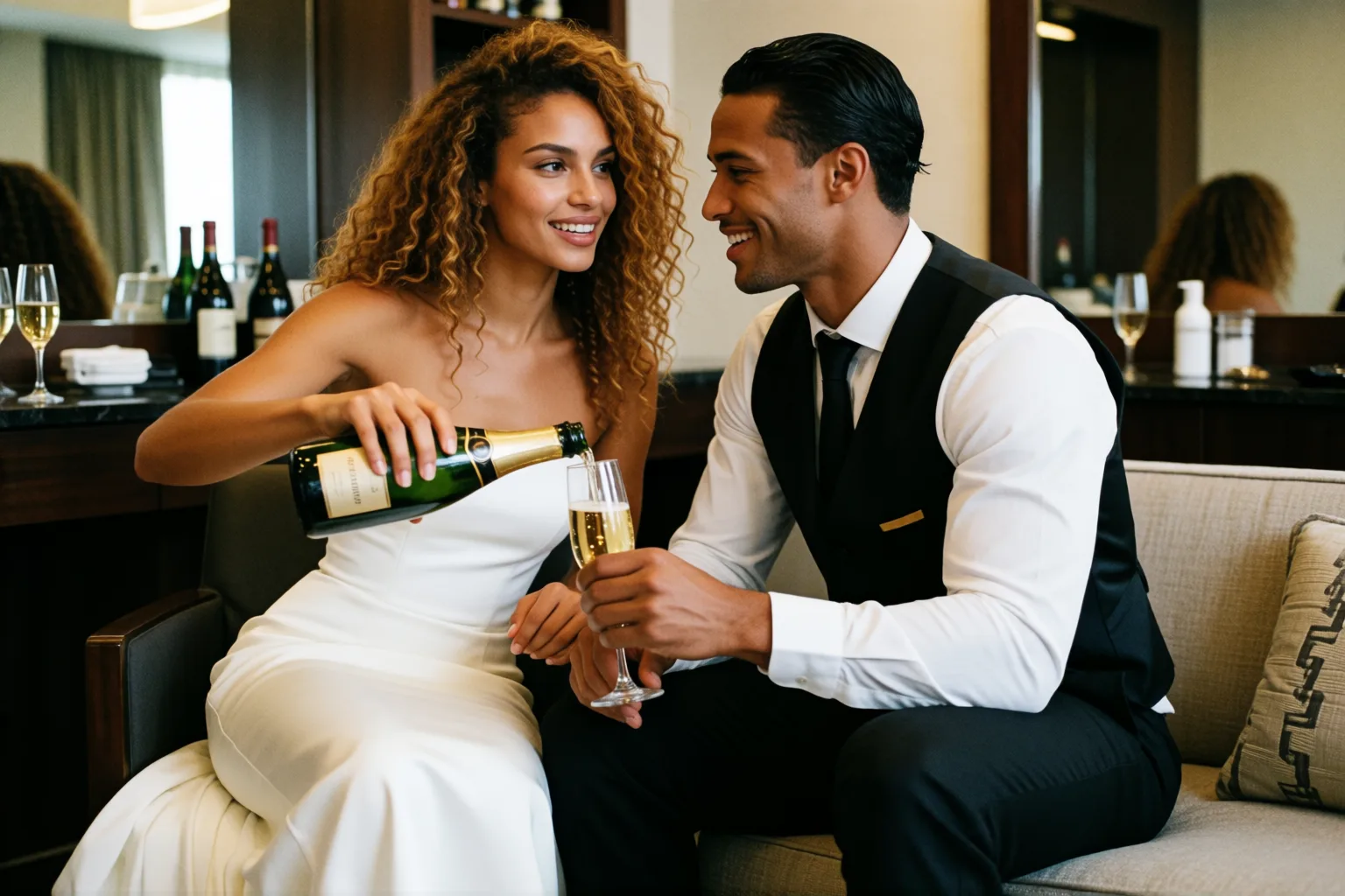 Scene 2 of the story: The Waiter Who Took My Husband Up to the Honeymoon Suite