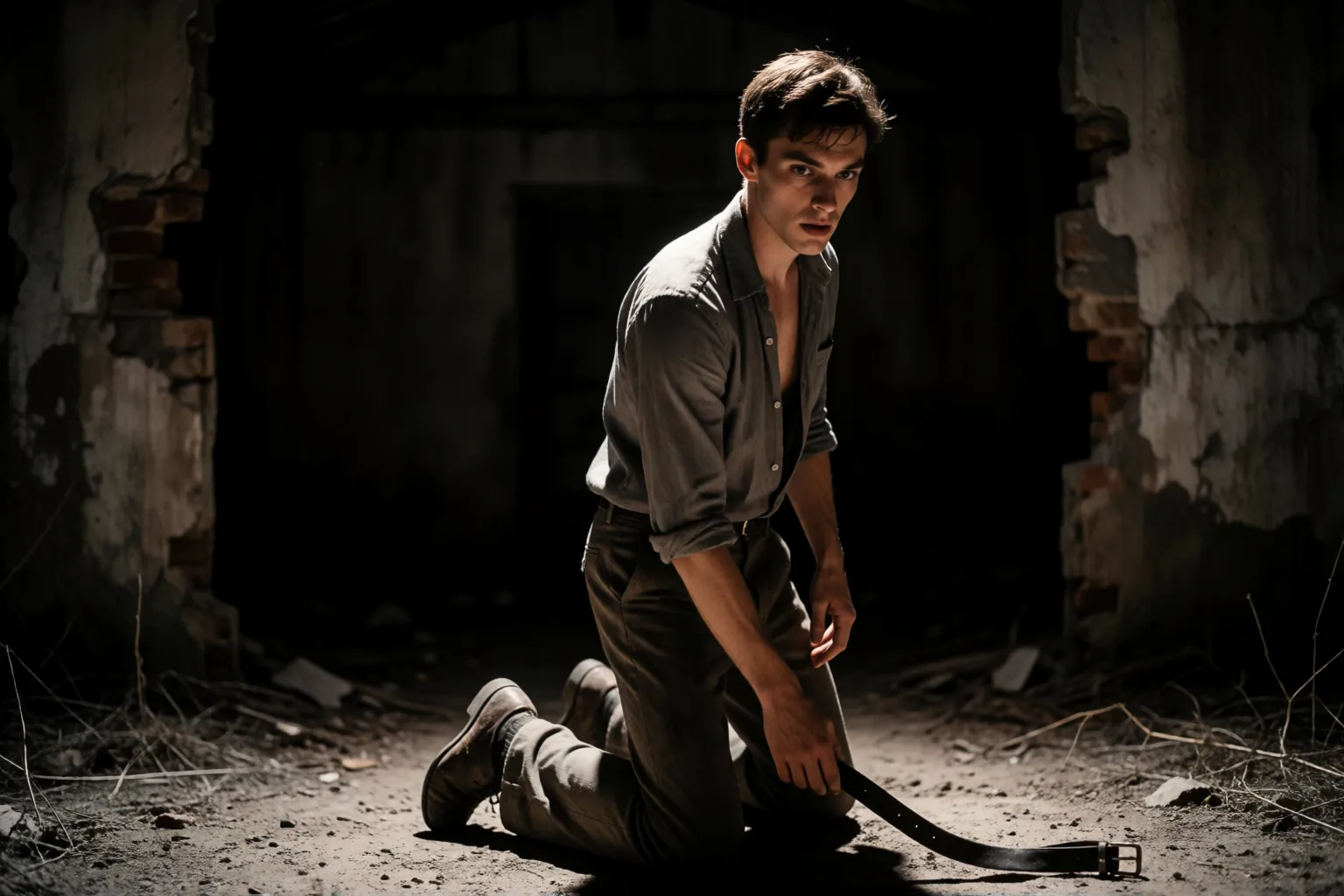 Erotic story illustration: The Stranger in the Vacant Lot Taught Me to Obey