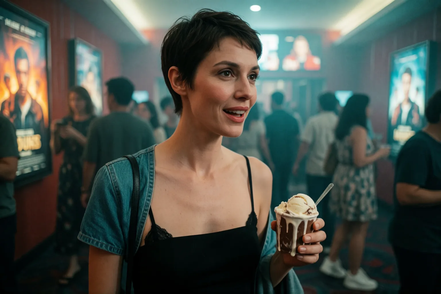 Ilustración del relato erótico: El helado que compartí con él en la última fila