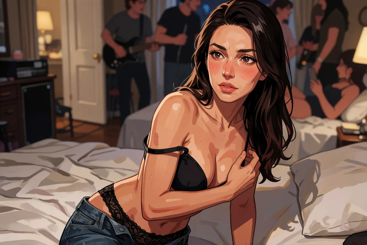Erotic story illustration: The Swap My Girlfriend Suggested at That Party