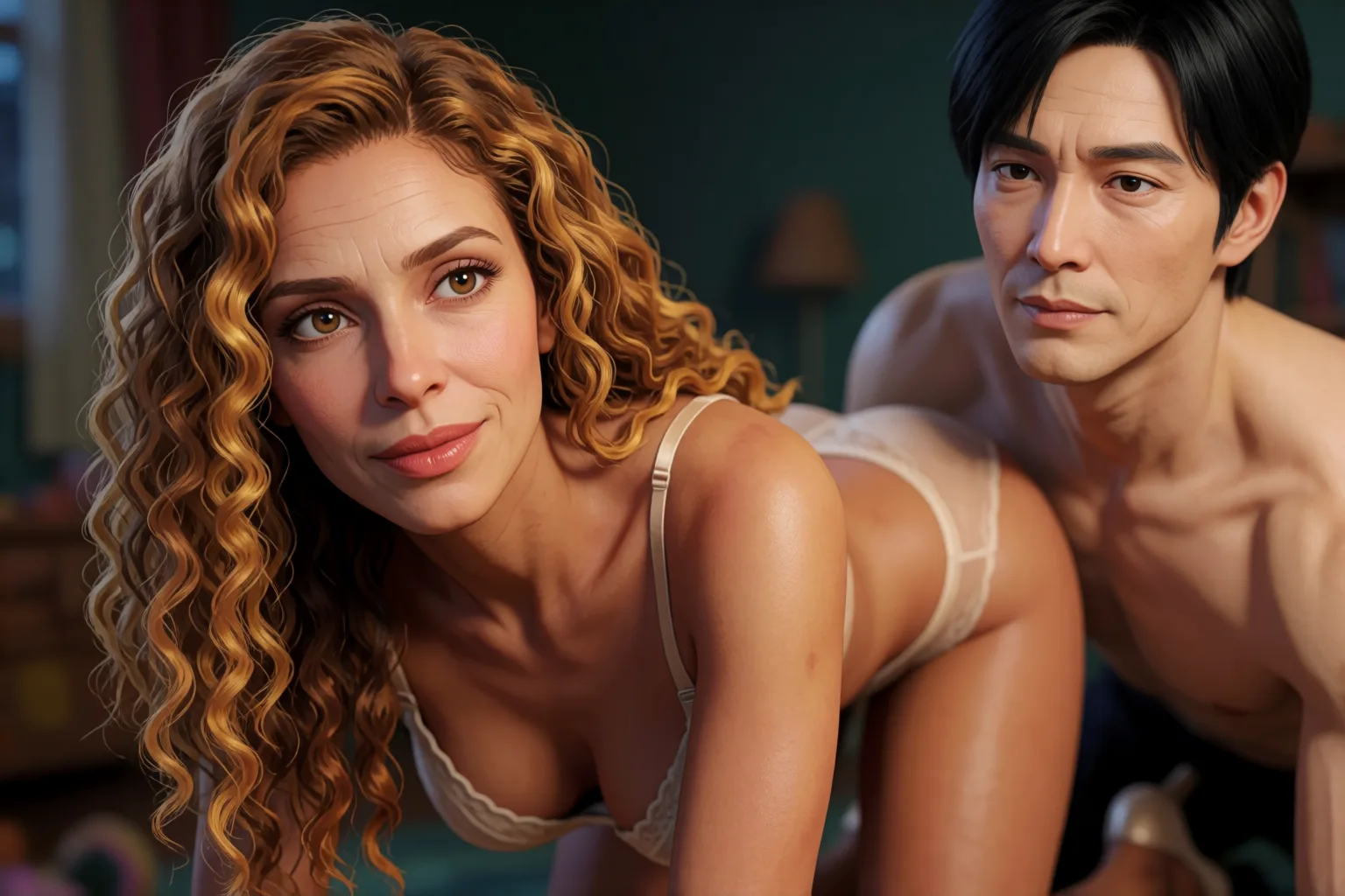 Scene 2 of the story: The Husband Asked Me to Tame His Wife That Night