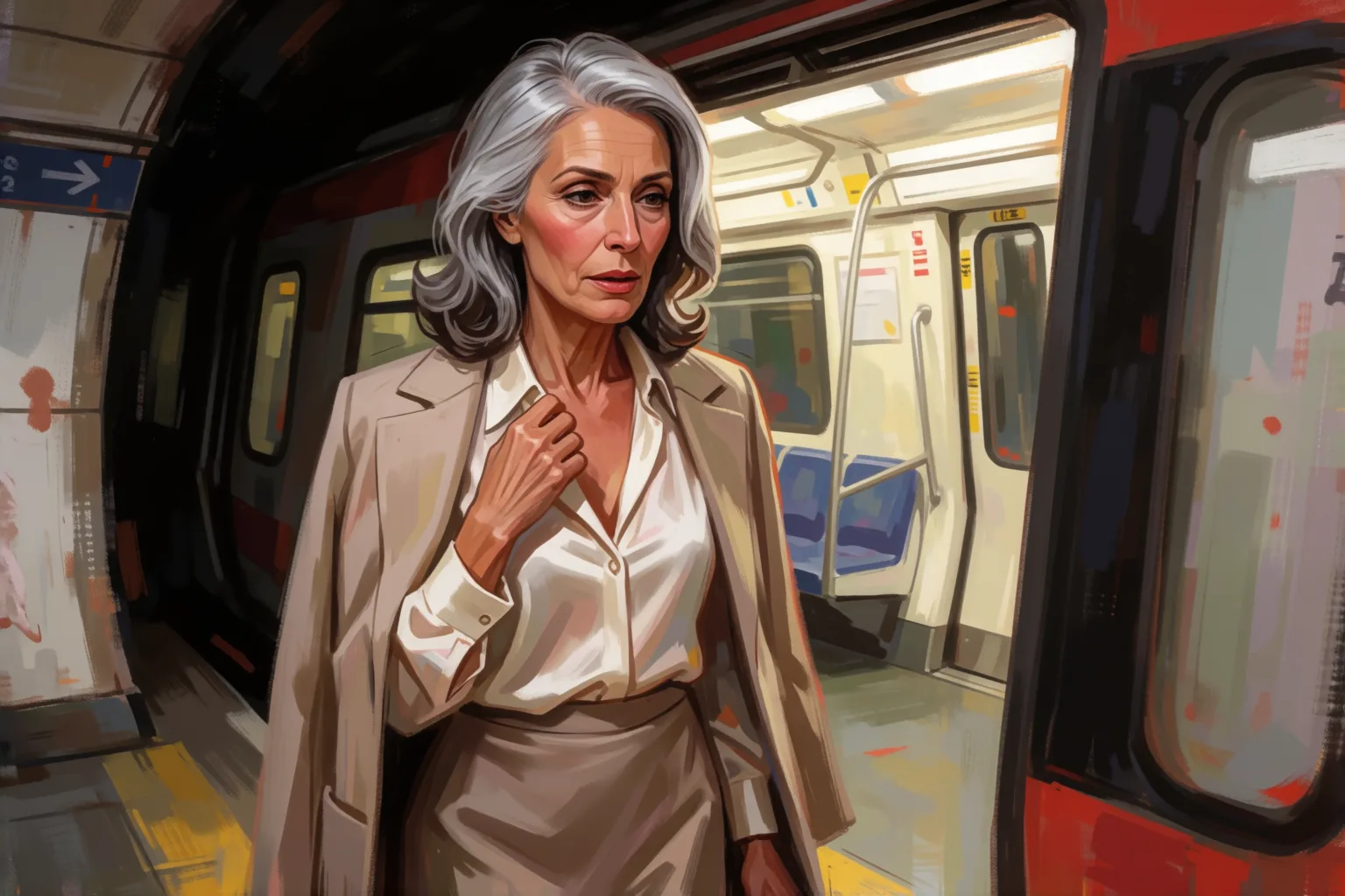 Escena 2 del relato: El metro despertó algo que creía enterrado