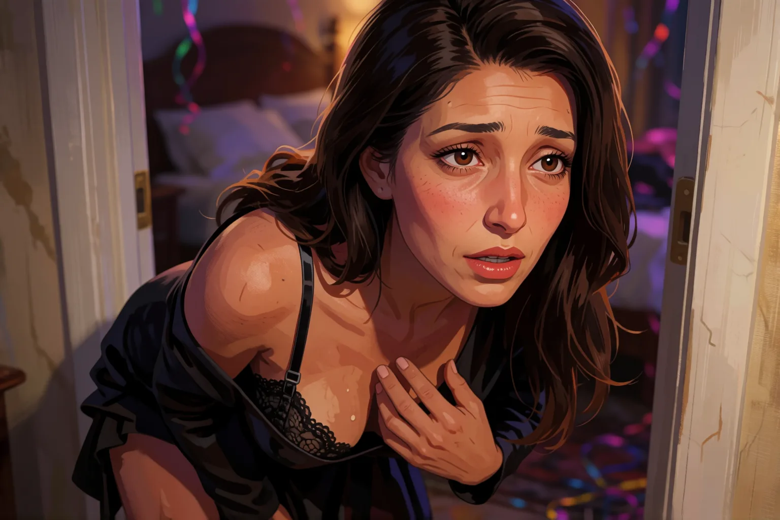 Ilustração do conto erótico: O namorado da minha amiga me escolheu na festa swinger