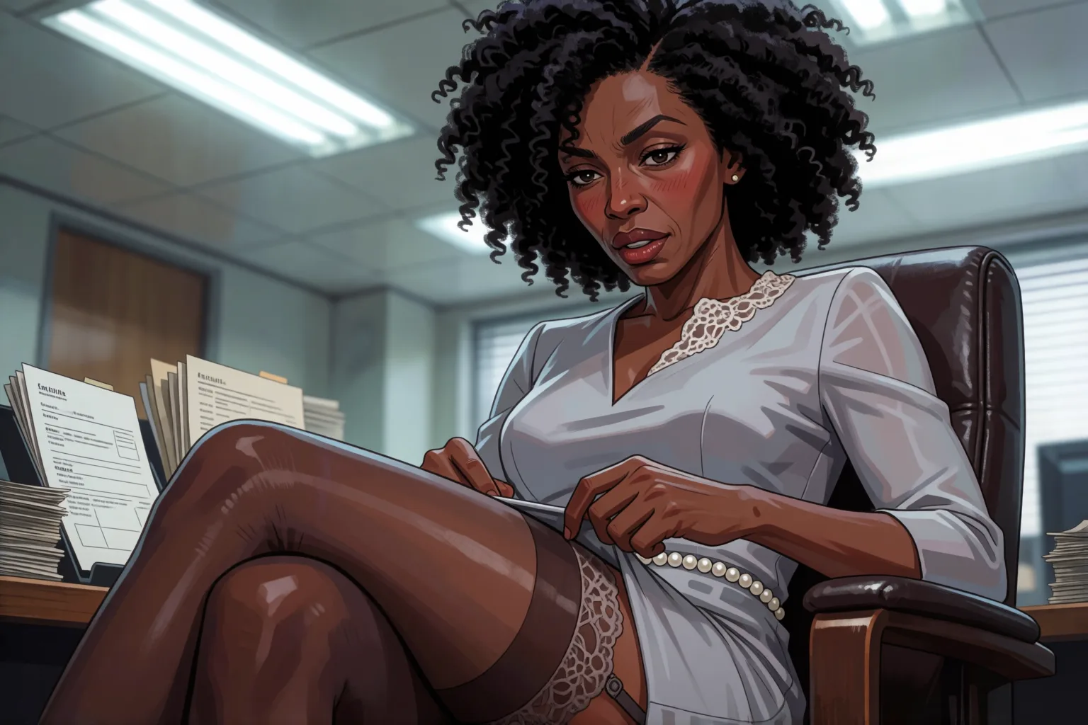 Scene 1 of the story: The Father of My Boss Treated Me Like His Submissive