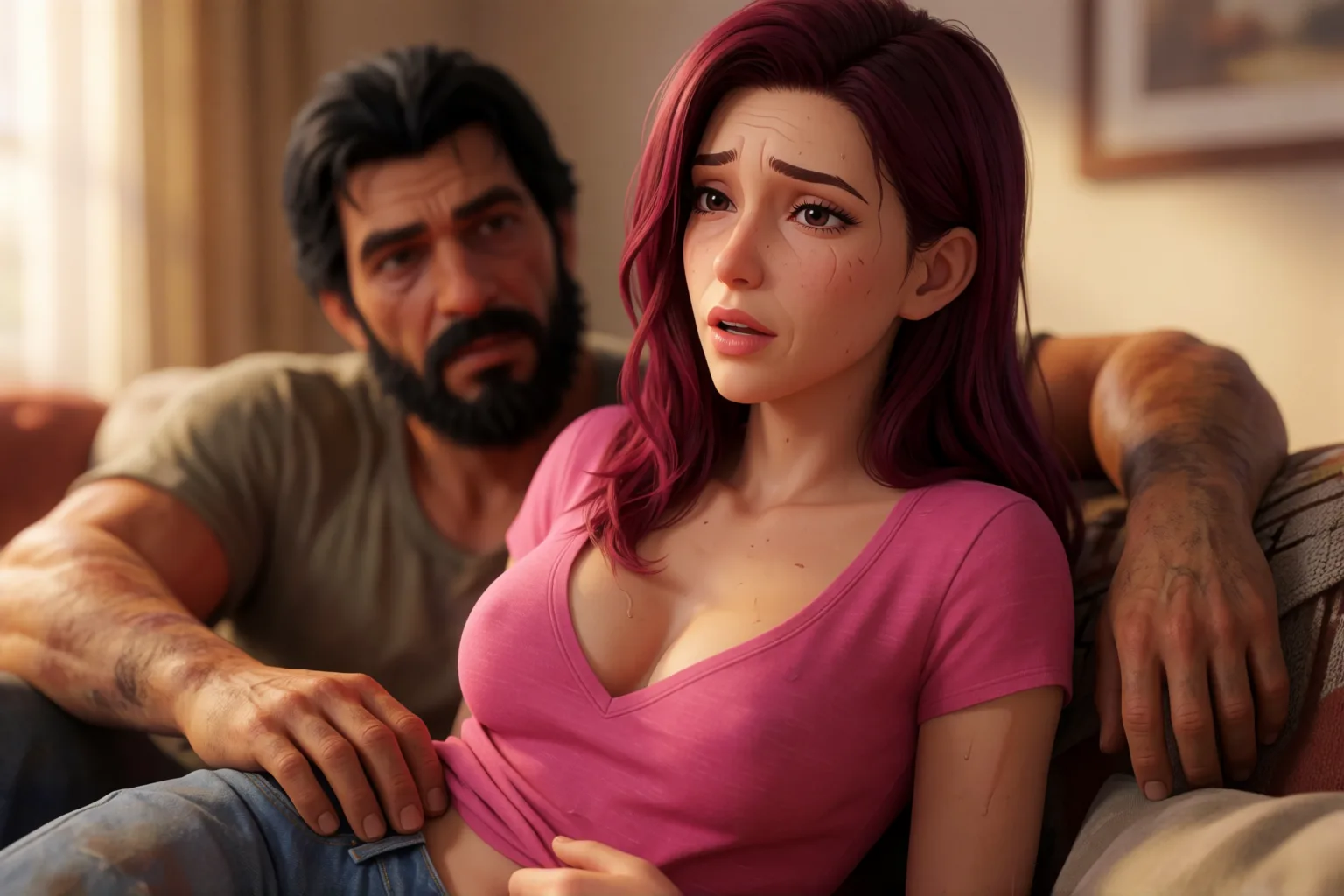 Escena 2 del relato: El papá de mi amiga me descubrió en el baño