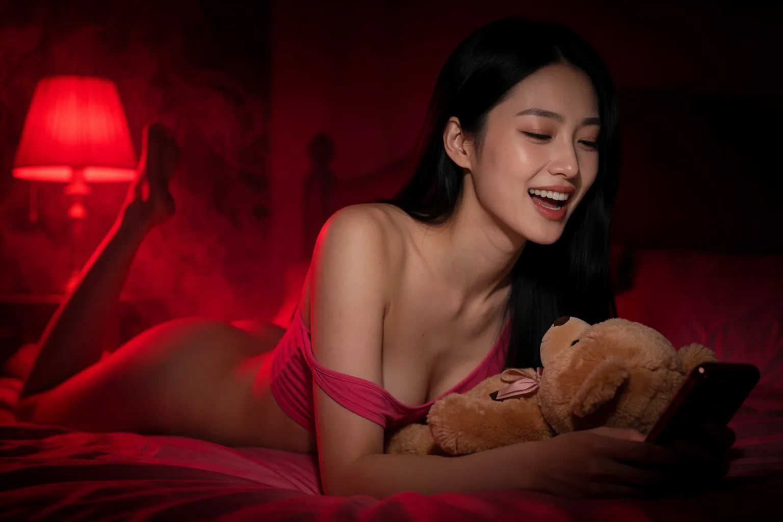 Escena 2 del relato: El peluche de mi ex se volvió mi juguete favorito