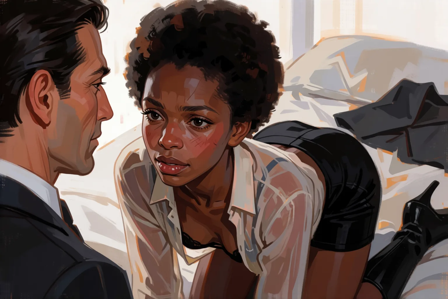 Scene 2 of the story: The Forbidden Gift That Turned Me Into His Submissive