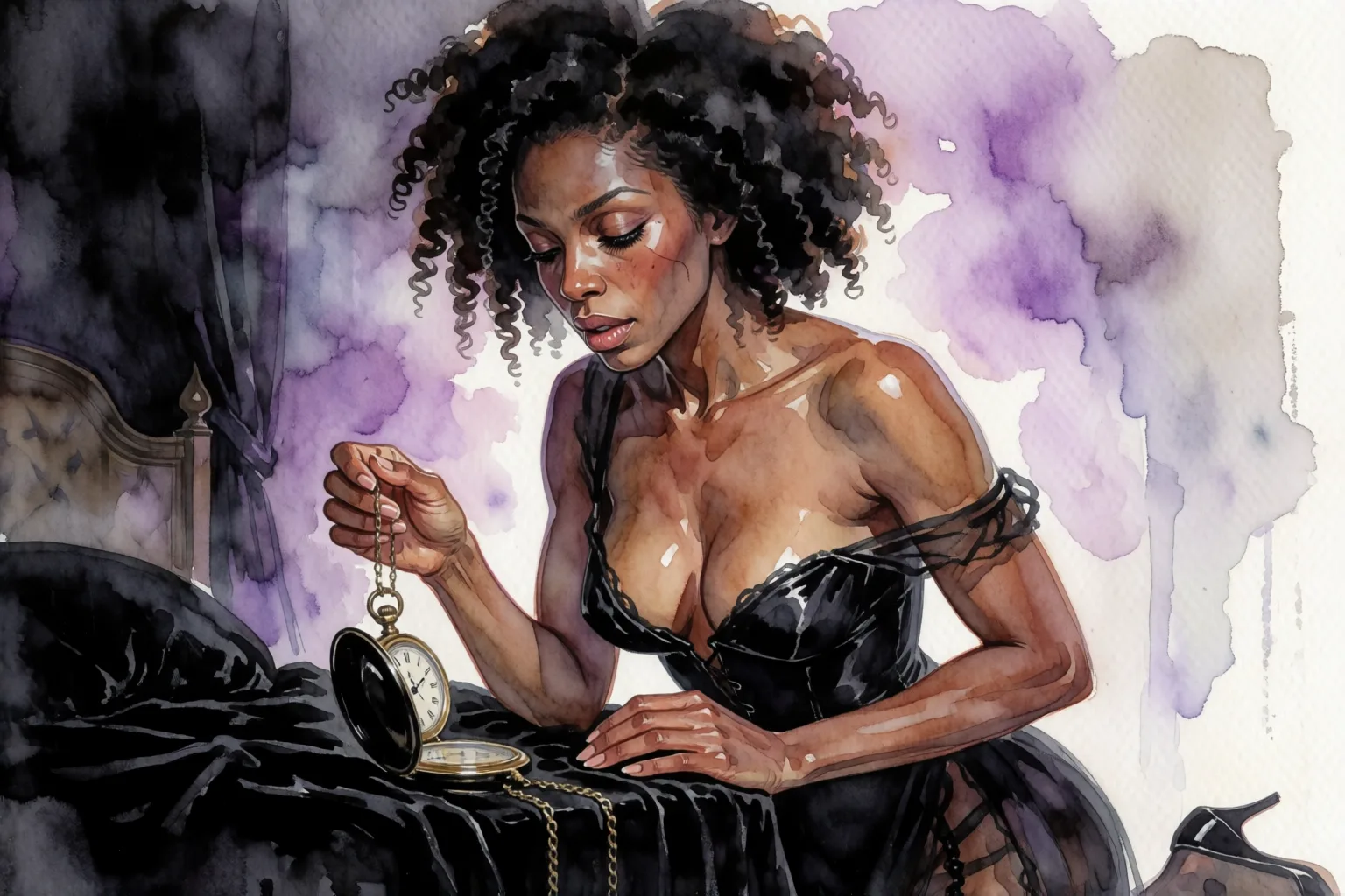 Erotic story illustration: The Cursed Clock That Ignited My Fantasies