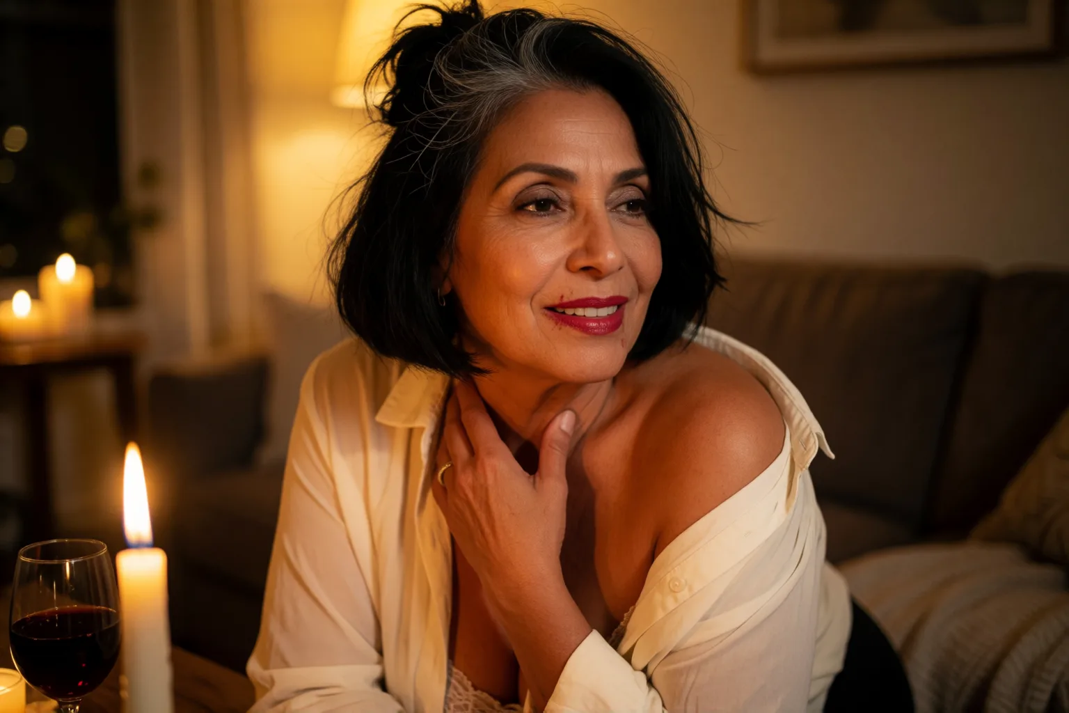 Erotic story illustration: The Saturday Amparo Welcomed a Younger Man