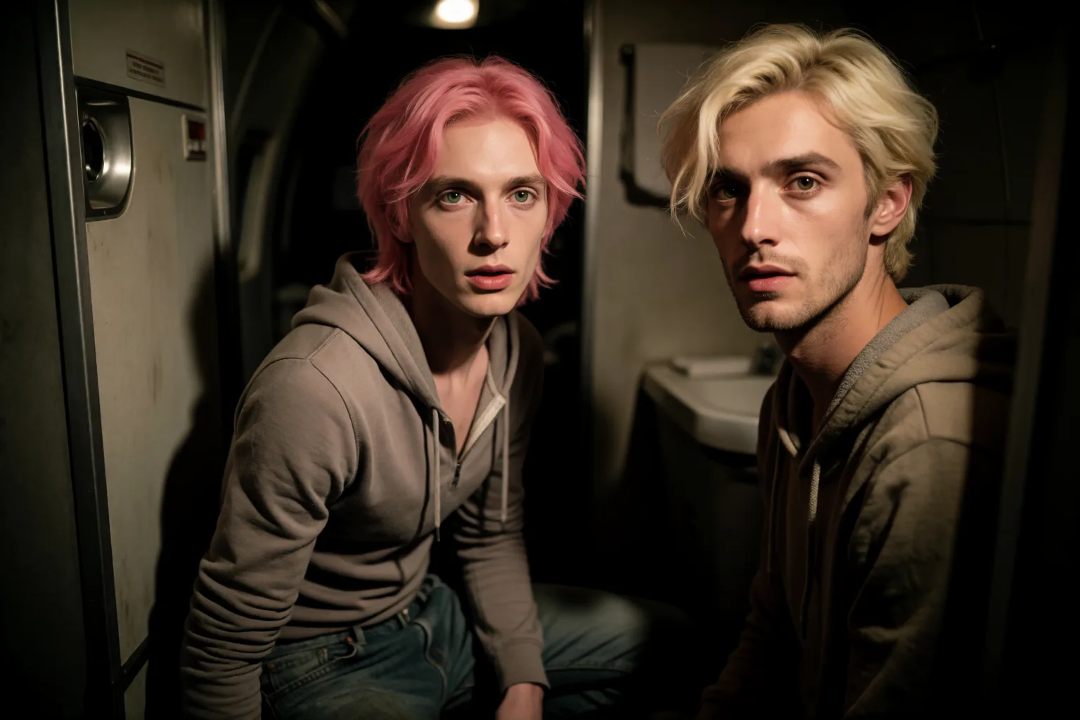 Cena 2 do conto: O segredo de dois rapazes no banheiro do avião