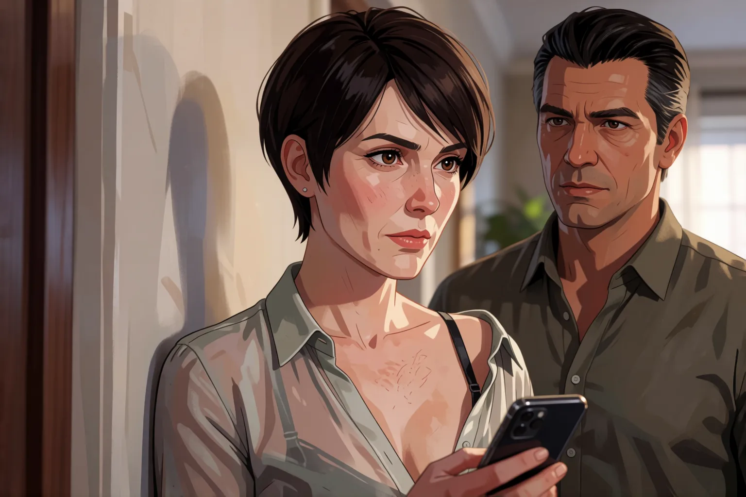 Escena 2 del relato: El secreto de mi hija que escuché sin querer
