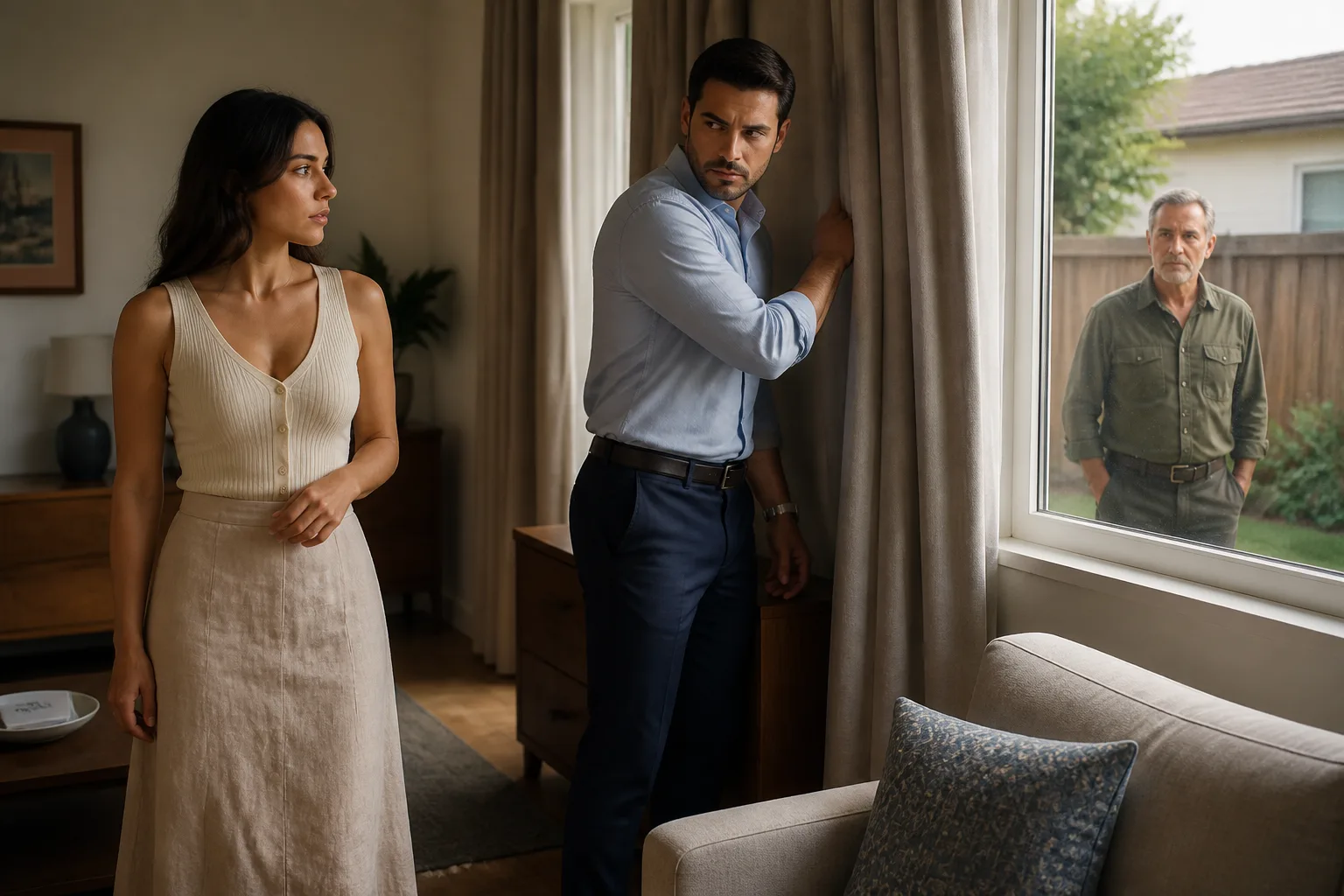 Erotic story illustration: The mature neighbor my husband couldn’t stand