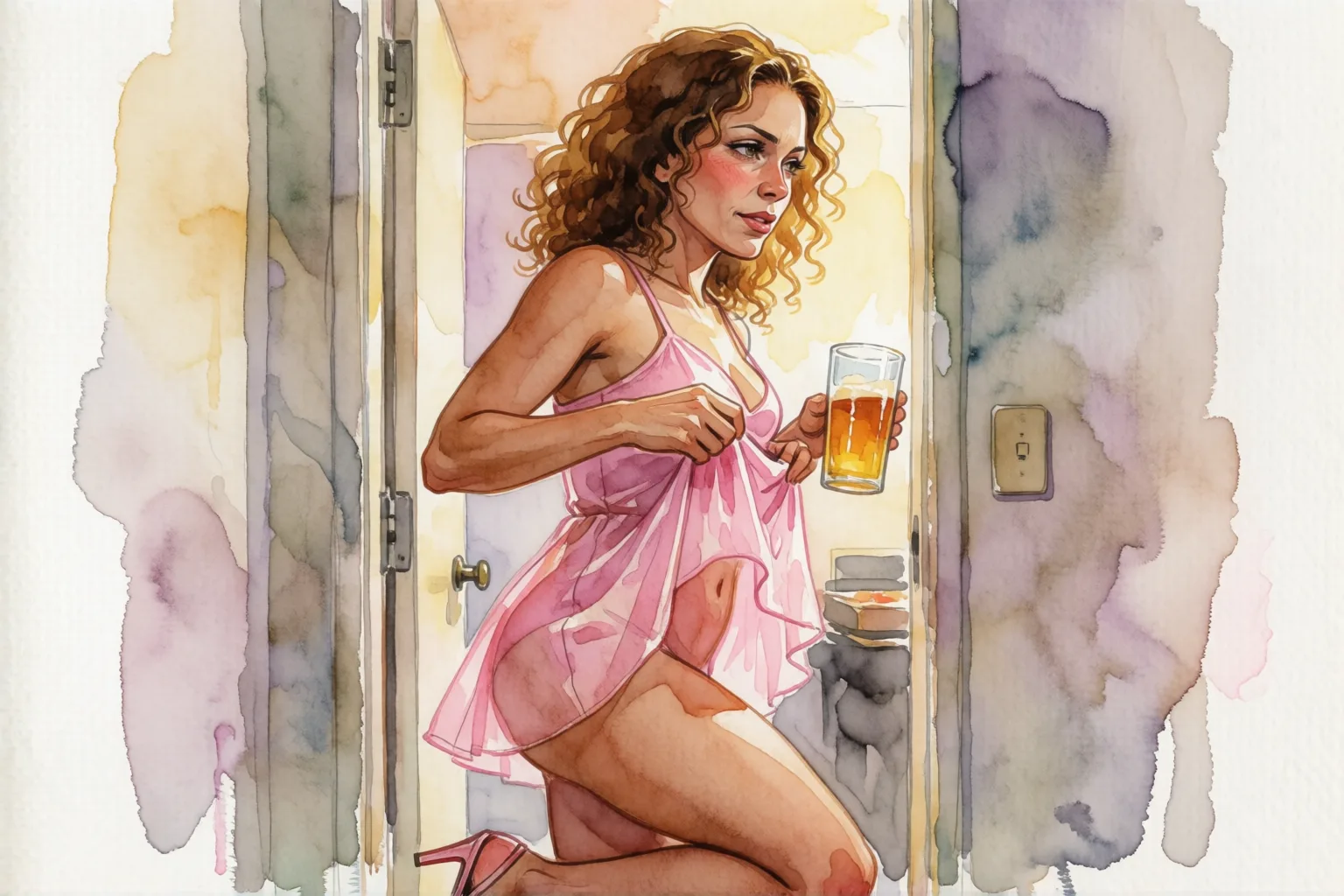 Erotic story illustration: The Dress My Neighbor Chose to Use Me In