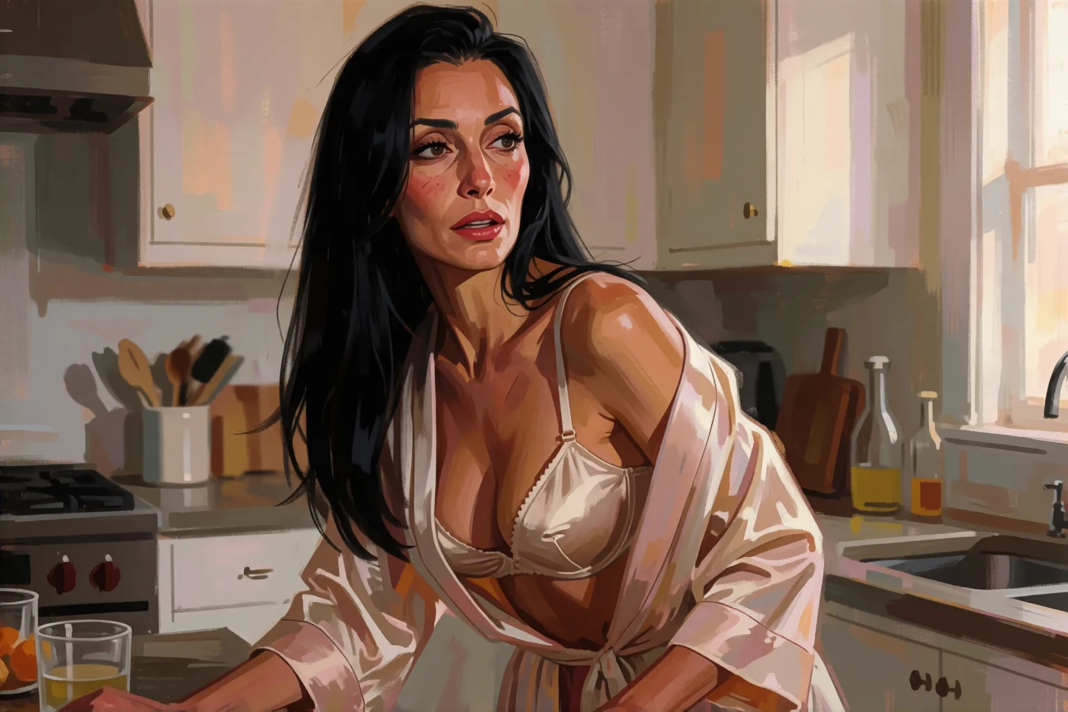 Ilustración del relato erótico: Instalé cámaras para vigilar al novio de mi hija