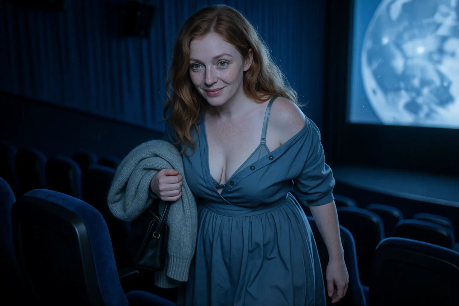 Erotic story illustration: I Invited a Reader to the Movies and She Accepted My Game