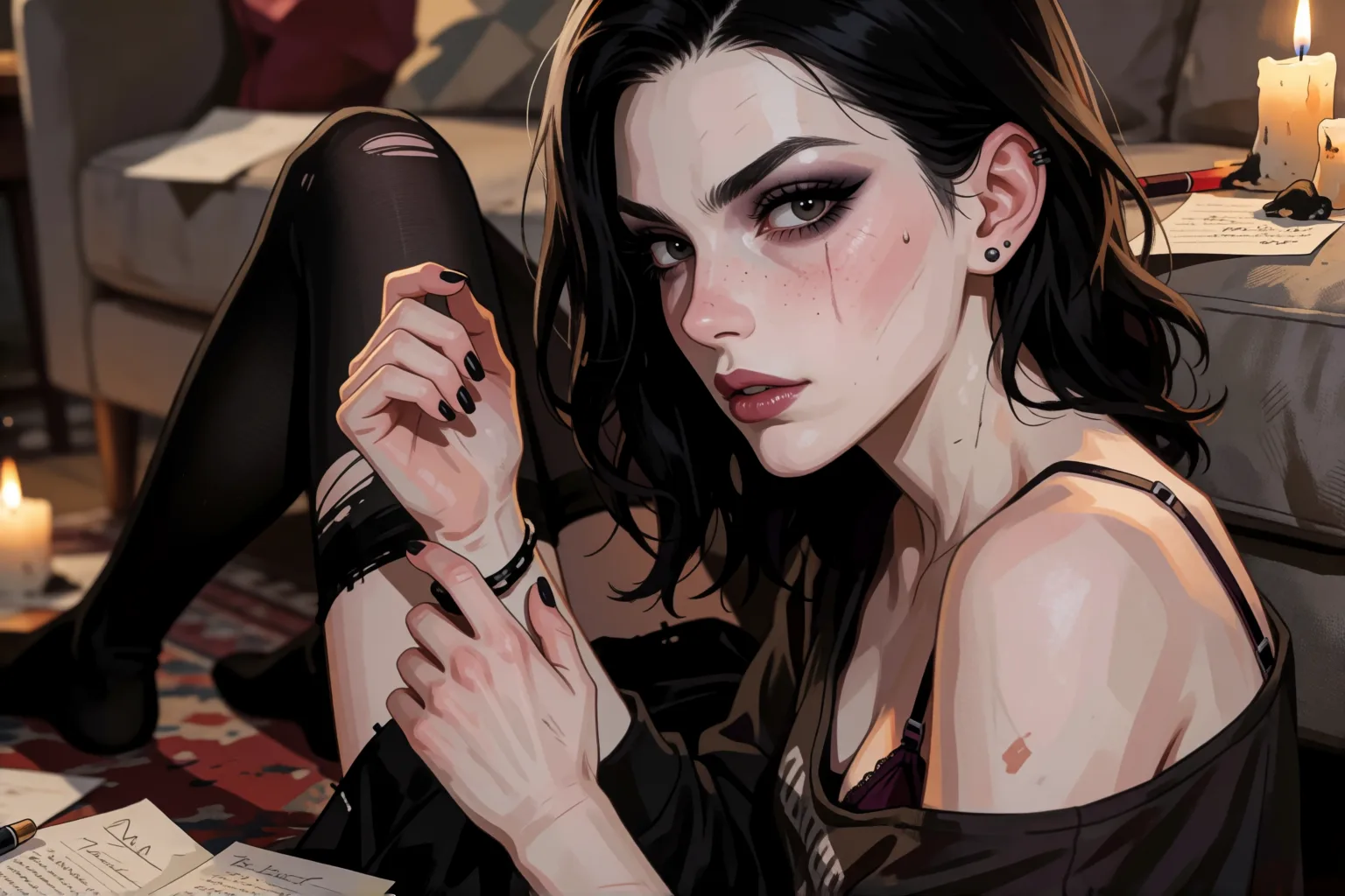Ilustración del relato erótico: La amiga que juraba que solo le gustaban los hombres